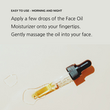 Pure Organic Face Oil Moisturiser 50mL Amber Glass Bottle