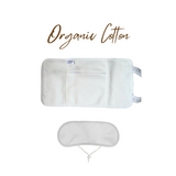 2 Piece Waist & Neck/Eye Wraps Organic Cotton Castor Oil Pack