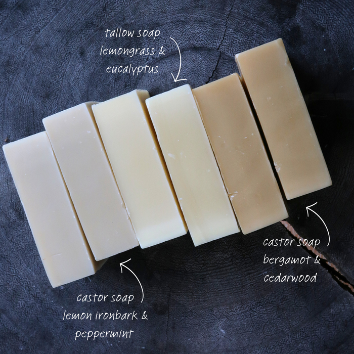 Organic Castor Oil Soap Bar - Lemon Ironbark & Peppermint