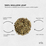 Orku 50g Organic Mullein Leaf - Dried Herbal Verbascum Thapsis
