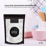 Orku 1Kg Fine Calcium Sulphate Gypsum Powder - Dihydrate Food Grade FCC E516