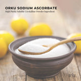 Orku 2Kg Sodium Ascorbate - High Purity Soluble Crystalline Powder Ingredient