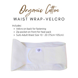 1 Piece Waist Wrap Organic Cotton Castor Oil Pack - Velcro