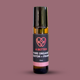 Pure Organic Castor Oil and Frankincense Roll-On 10mL - Amber Glass Bottle Stainless Steel Roller