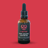 Pure Organic Castor Oil 50 mL - Amber Glass Bottle