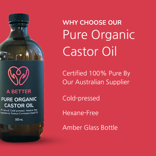 Pure Organic Castor Oil - Amber Glass Bottle
