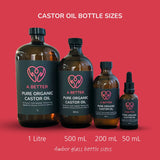 Pure Organic Castor Oil - Amber Glass Bottle
