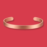 Pure Copper Bracelet - Plain Brushed Design - No Magnets