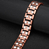 Pure Copper Magnetic Therapy Bracelet - Link Design - Black Ion